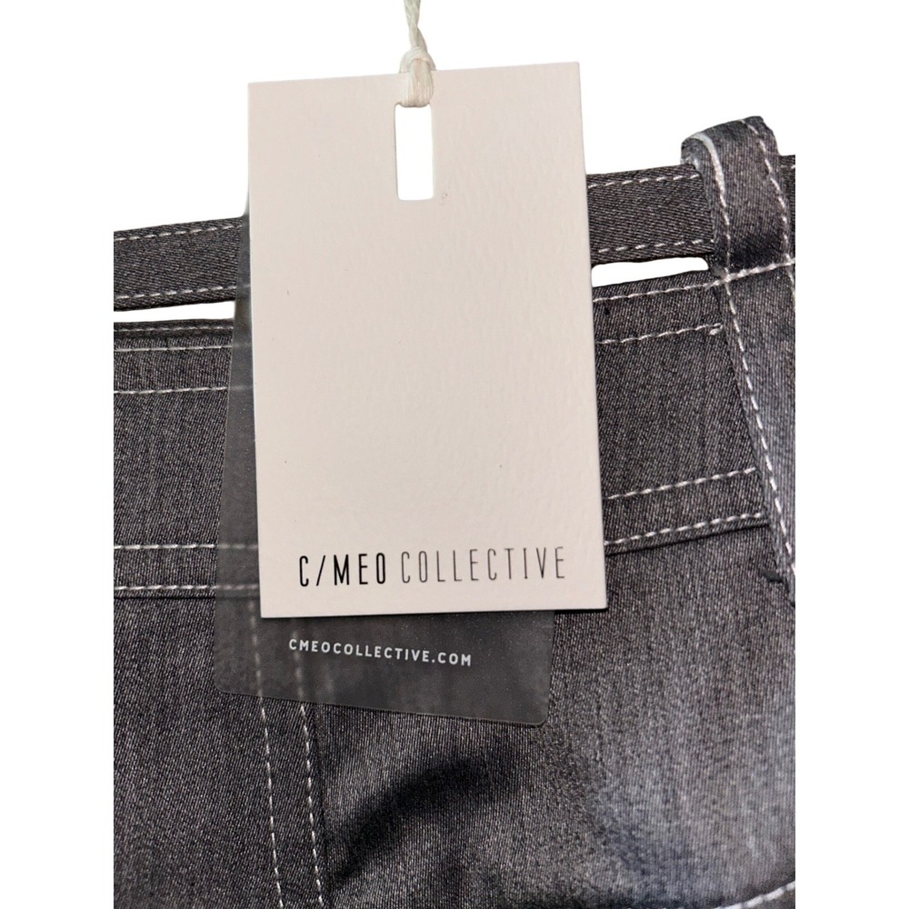C/MEO COLLECTIVE Capable Pant Grey‎ Marle Contrast Stitch Straight Leg Womens XS - Picture 6 of 8
